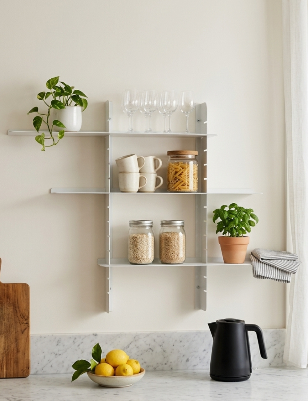 Wall Mounted Adjustable Shelf