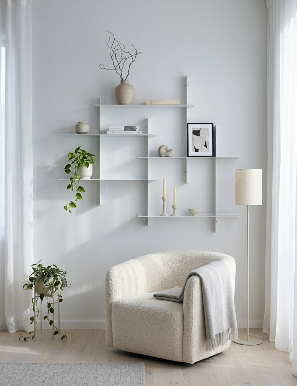 Wall Mounted Adjustable Shelf