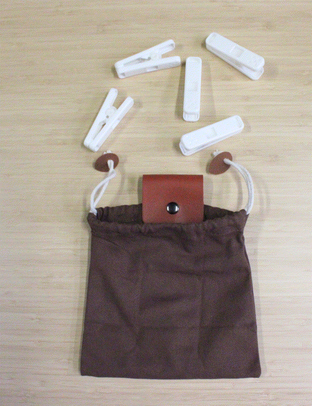 Peg bag demonstration showing versatile everyday uses