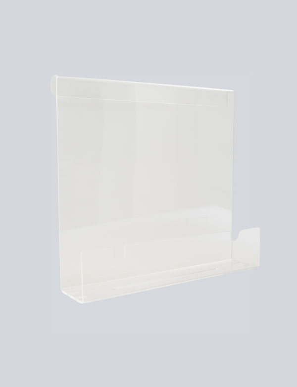 Clear acrylic shower shelf wall mounted, no drilling required